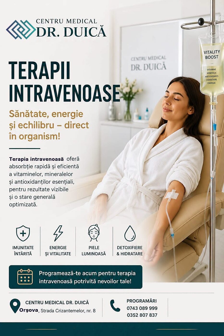 Terapii intravenoase — Centrul Medical Dr. Duică, Orșova