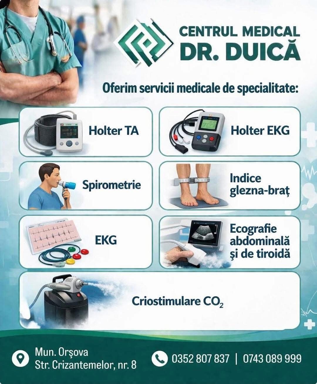Investigații cu aparatură de ultimă generație — Centrul Medical Dr. Duică, Orșova